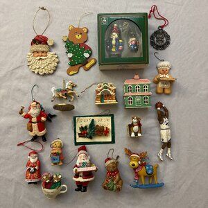 19 Vintage Christmas Ornaments / Hallmark and Others